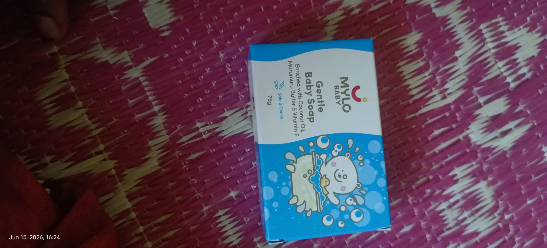 Mylo Baby Soap 75g - For 0-3 years with Vitamin E, Murumuru Butter, Jojoba Oil & Coconut Oil  - Pack of 3