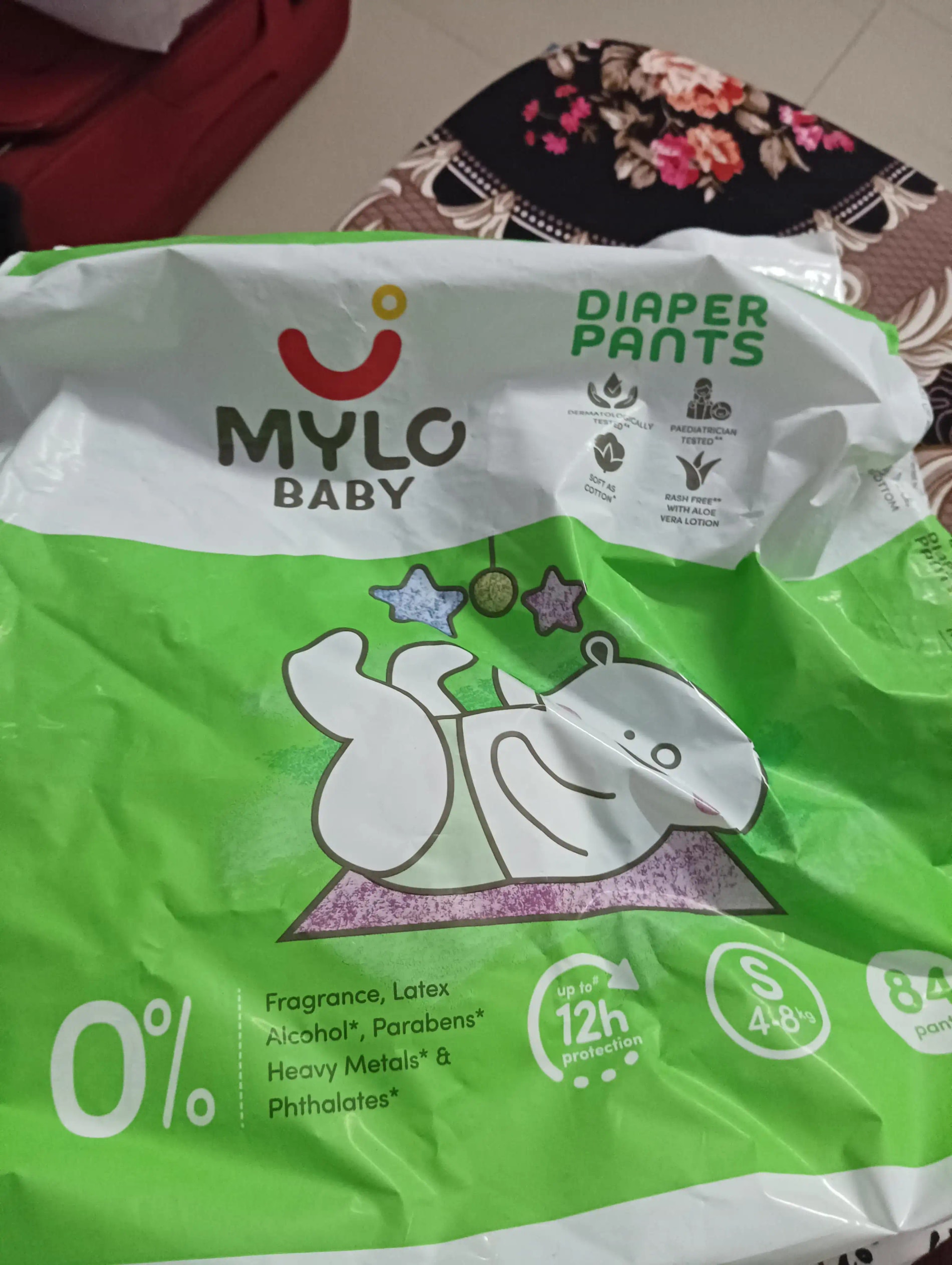 Monthly Diapering Super Saver Combo - Baby Diaper Pants Small (S) - (84 count) + Baby Wipes (Pack of 2)