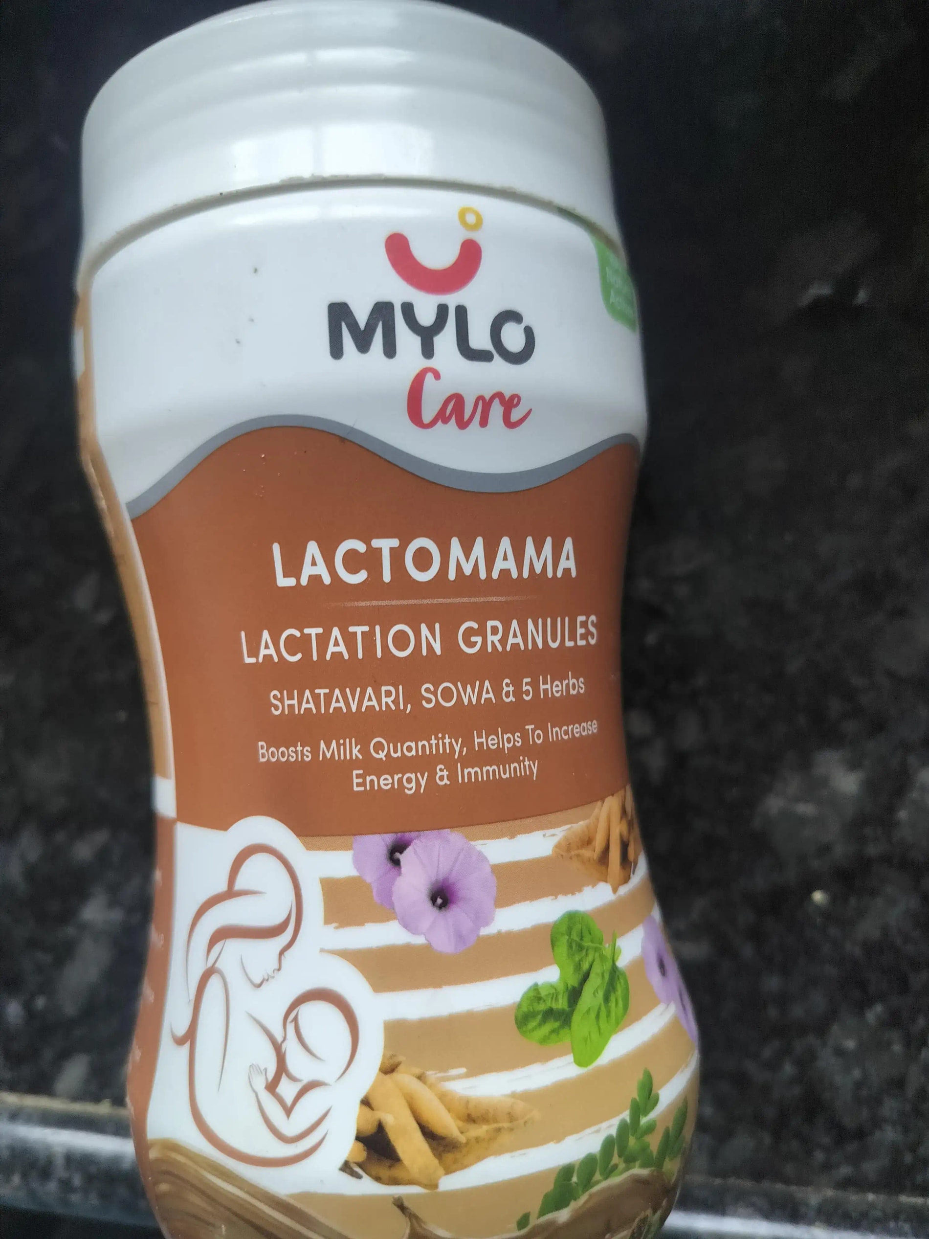 Mylo LactoMama ™ | With Shatavari, Sowa & 5 herbs | Natural Supplement for Boosting Breast Milk | 100% Natural Ingredients | 300g | Pack of 2 | Elaichi