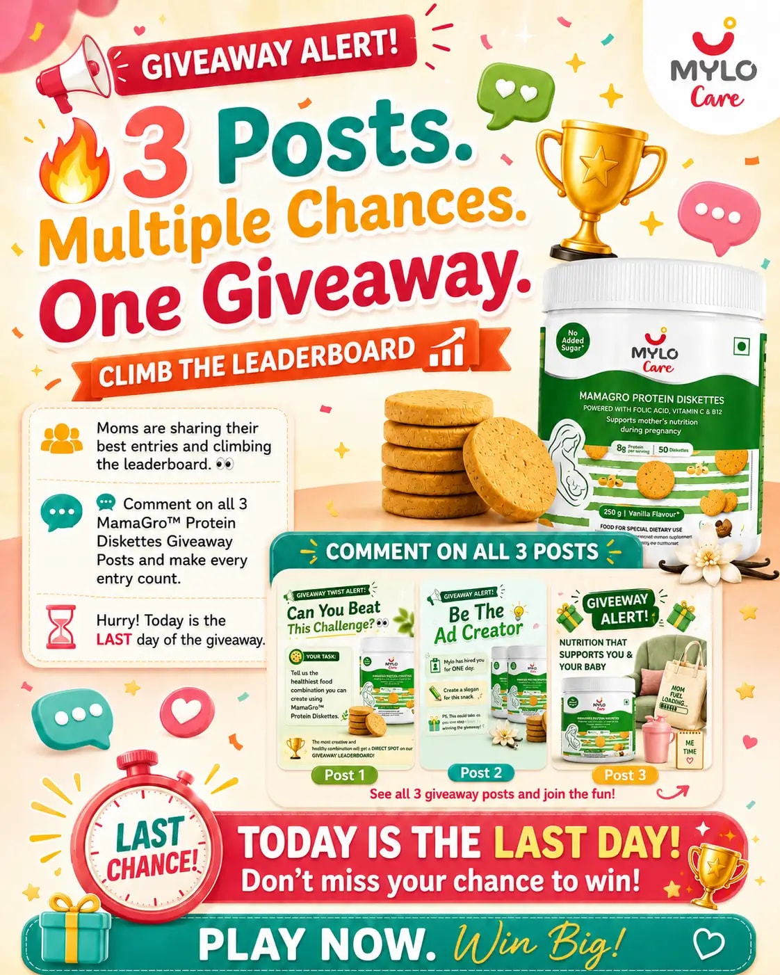 ⌛The giveaway ends TODAY, and moms are making their final moves. 👀