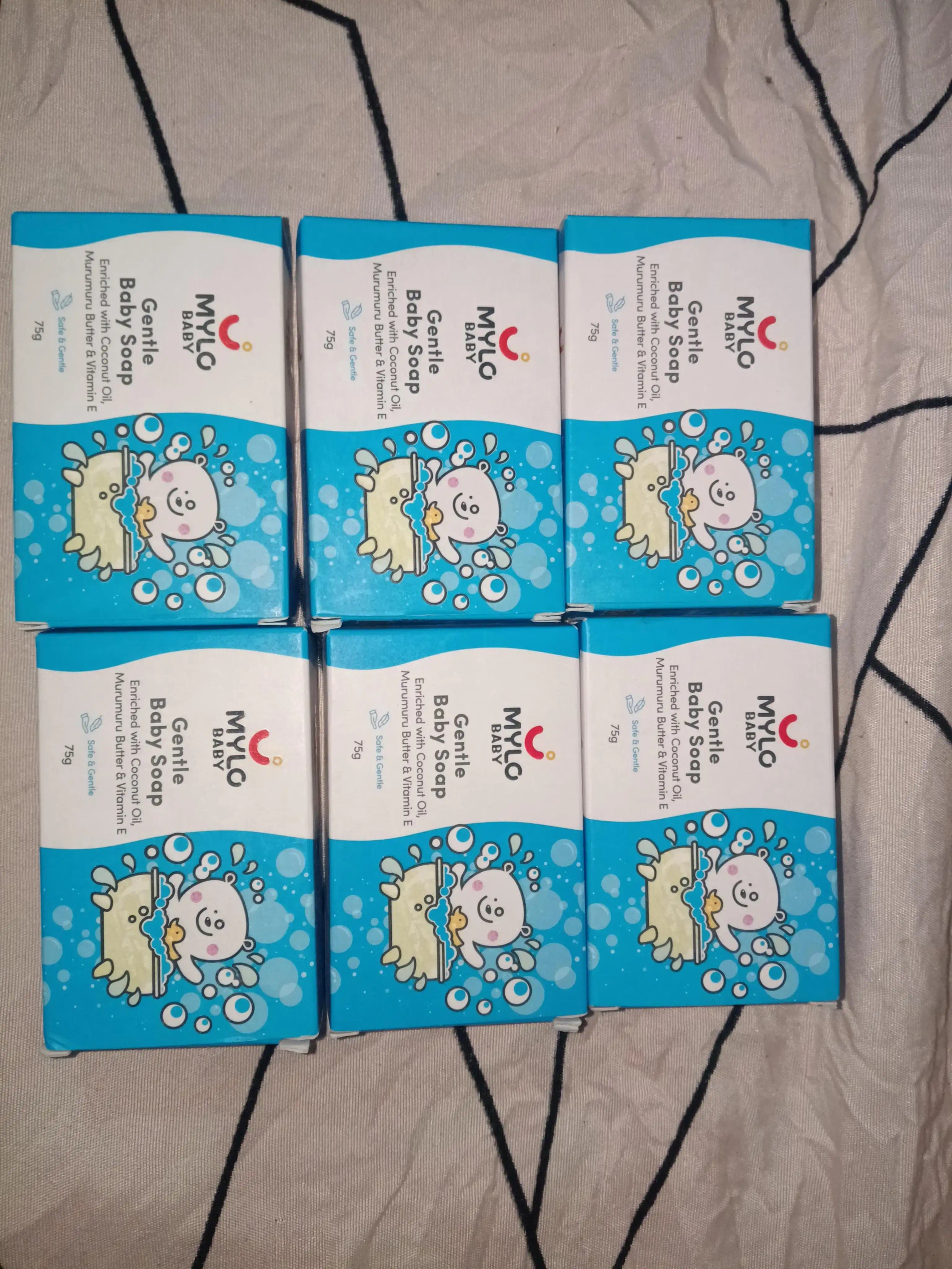 Mylo Baby Soap 75g - For 0-3 years with Vitamin E, Murumuru Butter, Jojoba Oil & Coconut Oil  - Pack of 3