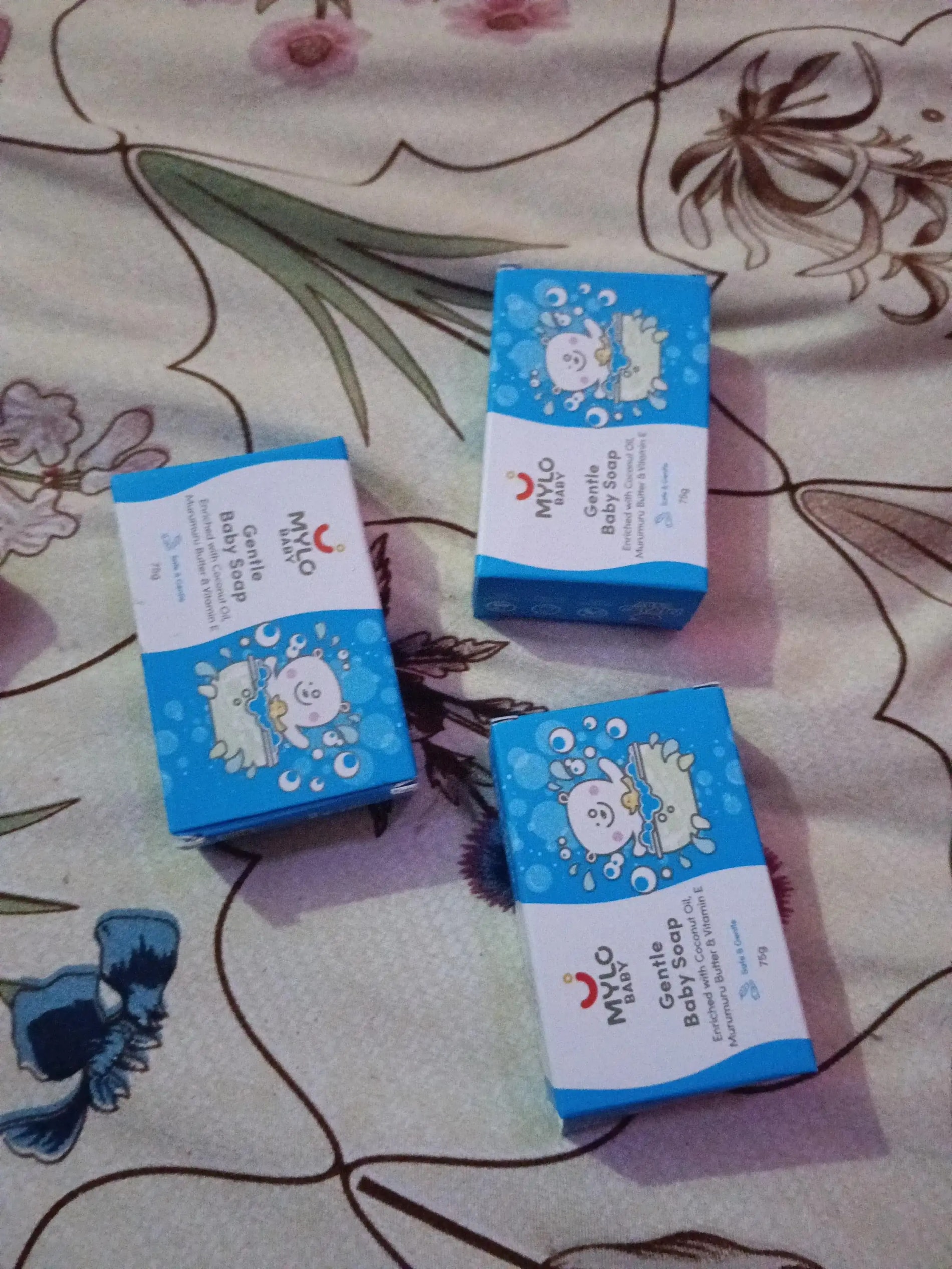 Mylo Baby Soap 75g - For 0-3 years with Vitamin E, Murumuru Butter, Jojoba Oil & Coconut Oil  - Pack of 3