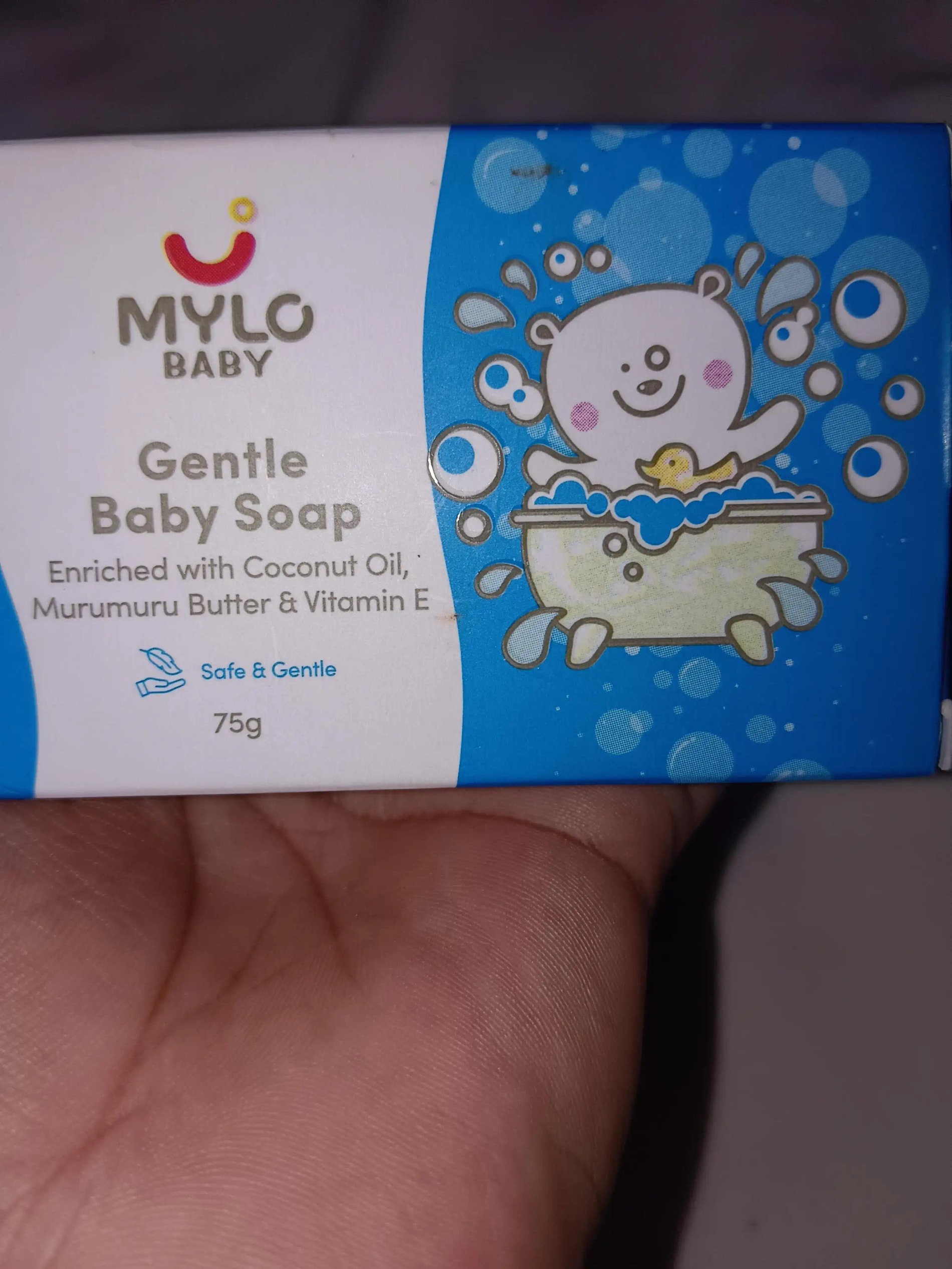 Mylo Baby Soap 75g - For 0-3 years with Vitamin E, Murumuru Butter, Jojoba Oil & Coconut Oil  - Pack of 3