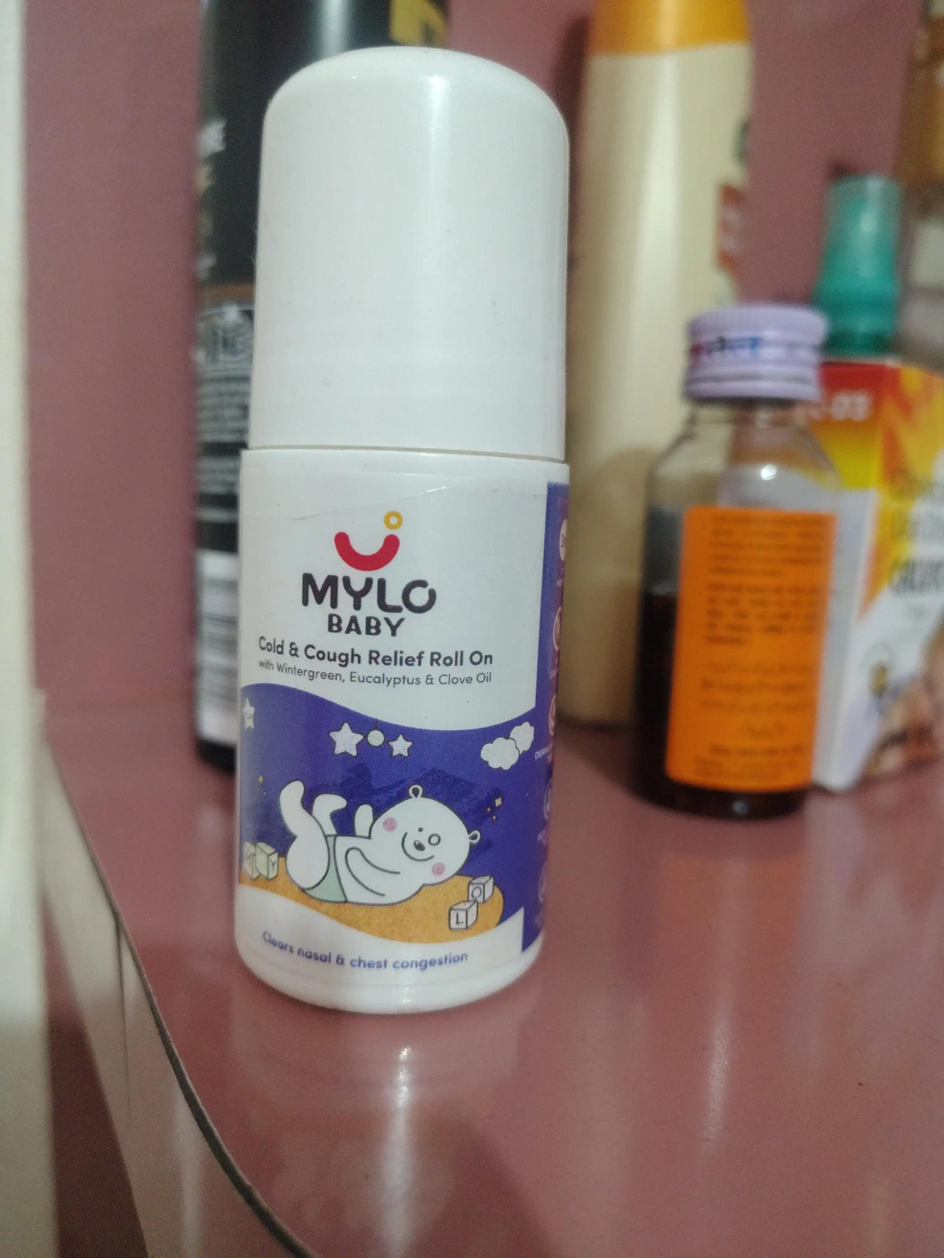 Mylo Baby Cold & Cough Roll-On with Lavender, Ajwain - 40ml