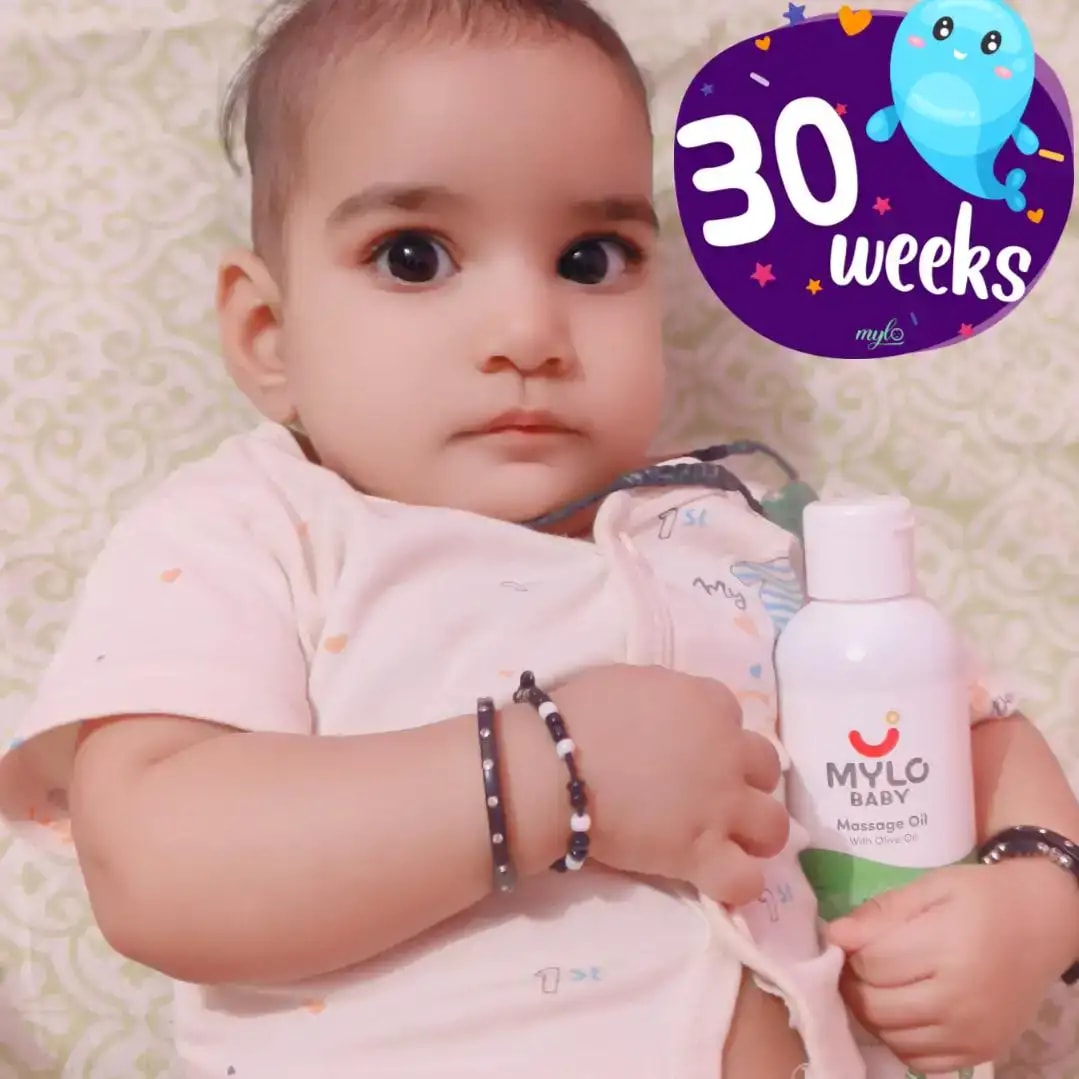 Mylo Herb Enriched Baby Massage Oil - 100 ml | For Winters Dermatologically Tested | Made Safe Certified | Nourishes Skin | Strengthens Immunity | Ayurvedic Preparation