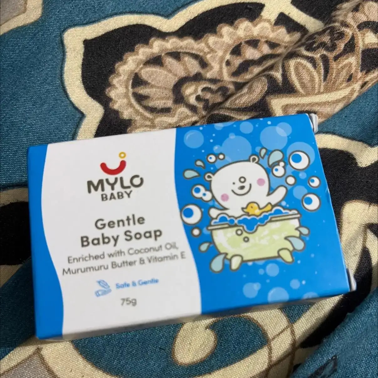 Mylo Baby Soap 75g - For 0-3 years with Vitamin E, Murumuru Butter, Jojoba Oil & Coconut Oil  - Pack of 3