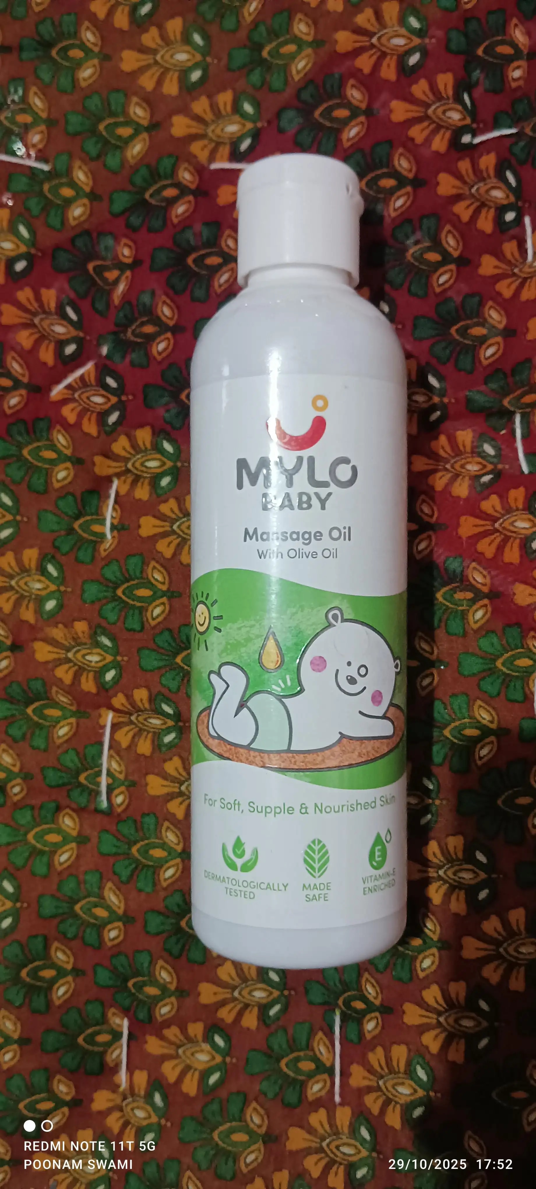 Mylo Herb Enriched Baby Massage Oil - 100 ml | For Winters Dermatologically Tested | Made Safe Certified | Nourishes Skin | Strengthens Immunity | Ayurvedic Preparation