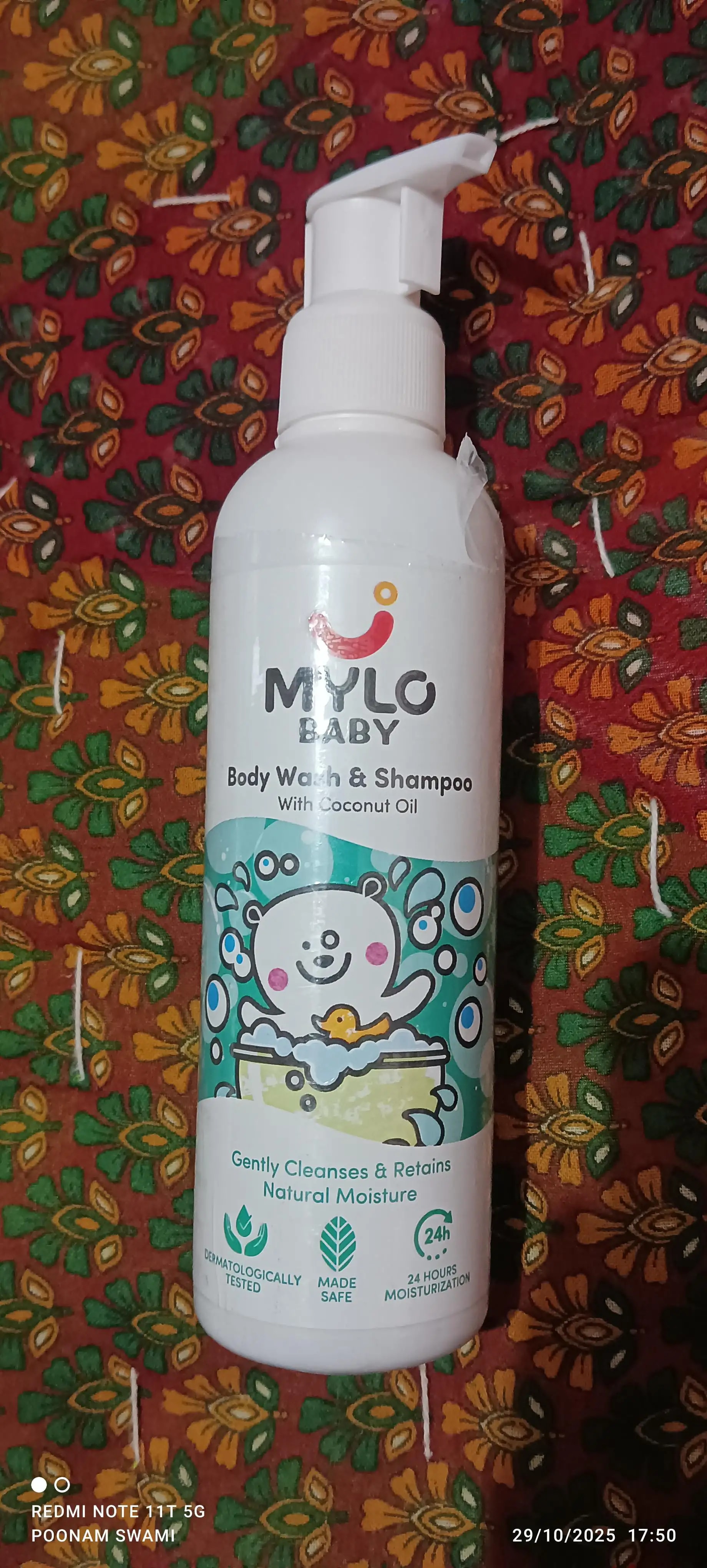Baby Shampoo and Body Wash | Gentle Cleansing Head-to-Toe | Tear Free Formulation | Retains Natural Moisture | Dermatologically Tested | Made Safe Certified- 200 ml - Pack of 2