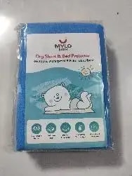 Waterproof Extra Absorbent Baby Dry Sheet & Bed Protector | Guards Against Spills, Stains & Nappy Leaks | Foldable & Portable - Navy Blue - M