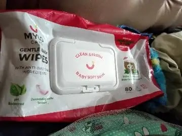 Gentle Baby Wipes With Lid - Organic Coconut Oil, Neem, Aloe Vera and Vitamin E | 98% Pure Water | Dermatologically Tested (Pack of 6) - 72 Wipes Per Pack
