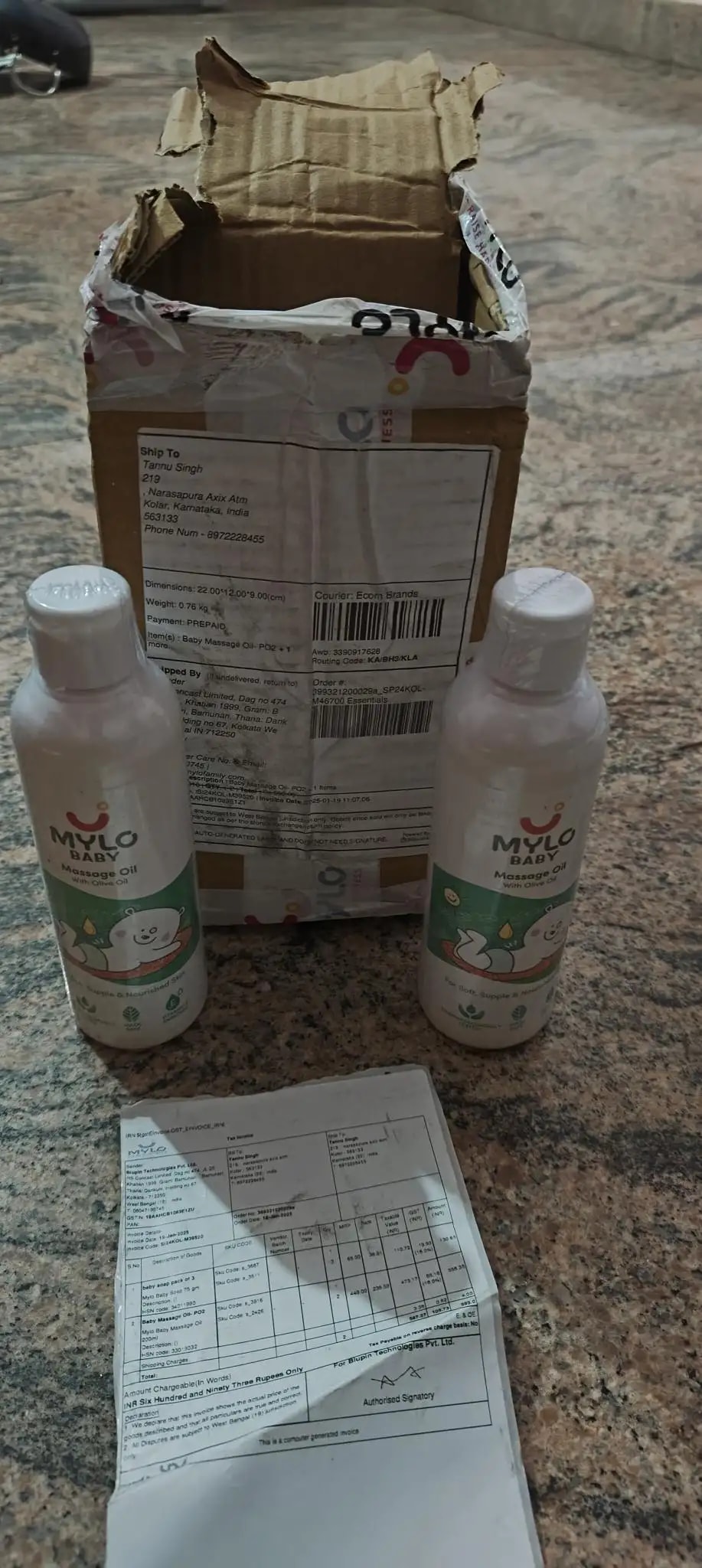 Mylo Herb Enriched Baby Massage Oil - 100 ml | For Winters Dermatologically Tested | Made Safe Certified | Nourishes Skin | Strengthens Immunity | Ayurvedic Preparation