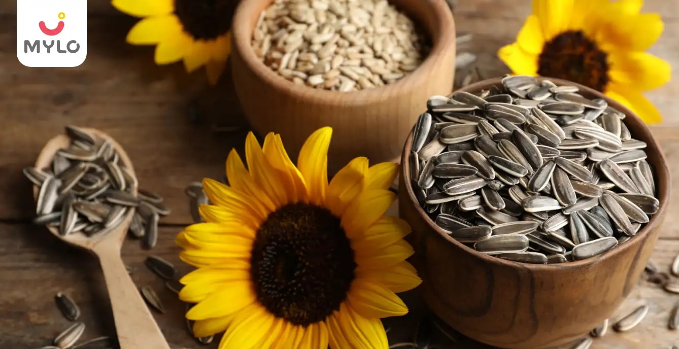 গর্ভাবস্থায় সূর্যমুখীর বীজ খাওয়া | সুবিধা, ঝুঁকি, এবং রেসিপি | Eating Sunflower Seed in Pregnancy | Advantages, Risks, & Recipes in Bengali