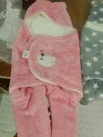 Baby Wrapper for New Born | Baby Swaddling Wrapper | 4-in-1 All Season AC Blanket cum Sleeping Bag for Baby 0-6 Months - Light Pink & Mint Green