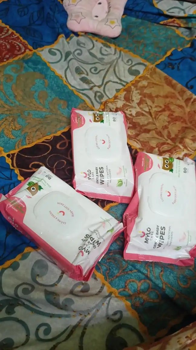 Gentle Baby Wipes With Lid - Organic Coconut Oil, Neem, Aloe Vera and Vitamin E | 98% Pure Water | Dermatologically Tested (Pack of 6) - 72 Wipes Per Pack