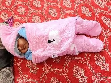 Baby Wrapper for New Born | Baby Swaddling Wrapper | 4-in-1 All Season AC Blanket cum Sleeping Bag for Baby 0-6 Months - Light Pink & Mint Green