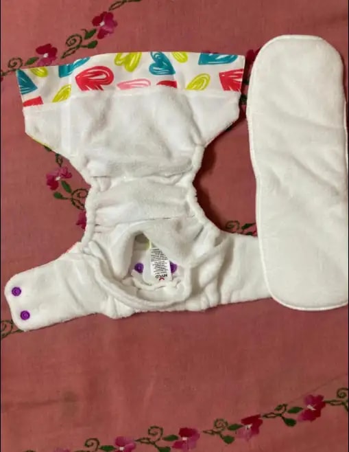 Adjustable Washable & Reusable Cloth Diaper With Absorbent Insert Pad (3M-3Y) | Oeko-Tex Certified - Rainbow, Floral Spring & Heart Doodles