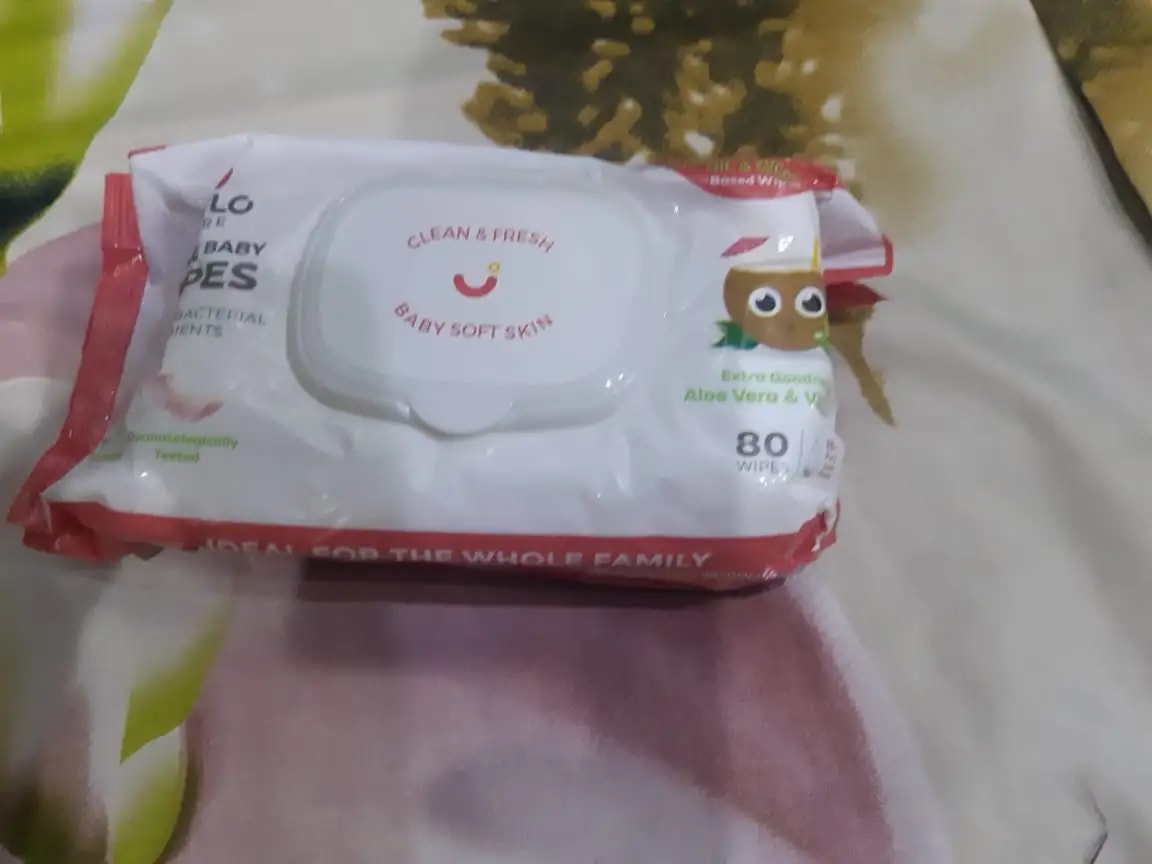 Gentle Baby Wipes With Lid - Organic Coconut Oil, Neem, Aloe Vera and Vitamin E | 98% Pure Water | Dermatologically Tested (Pack of 6) - 72 Wipes Per Pack