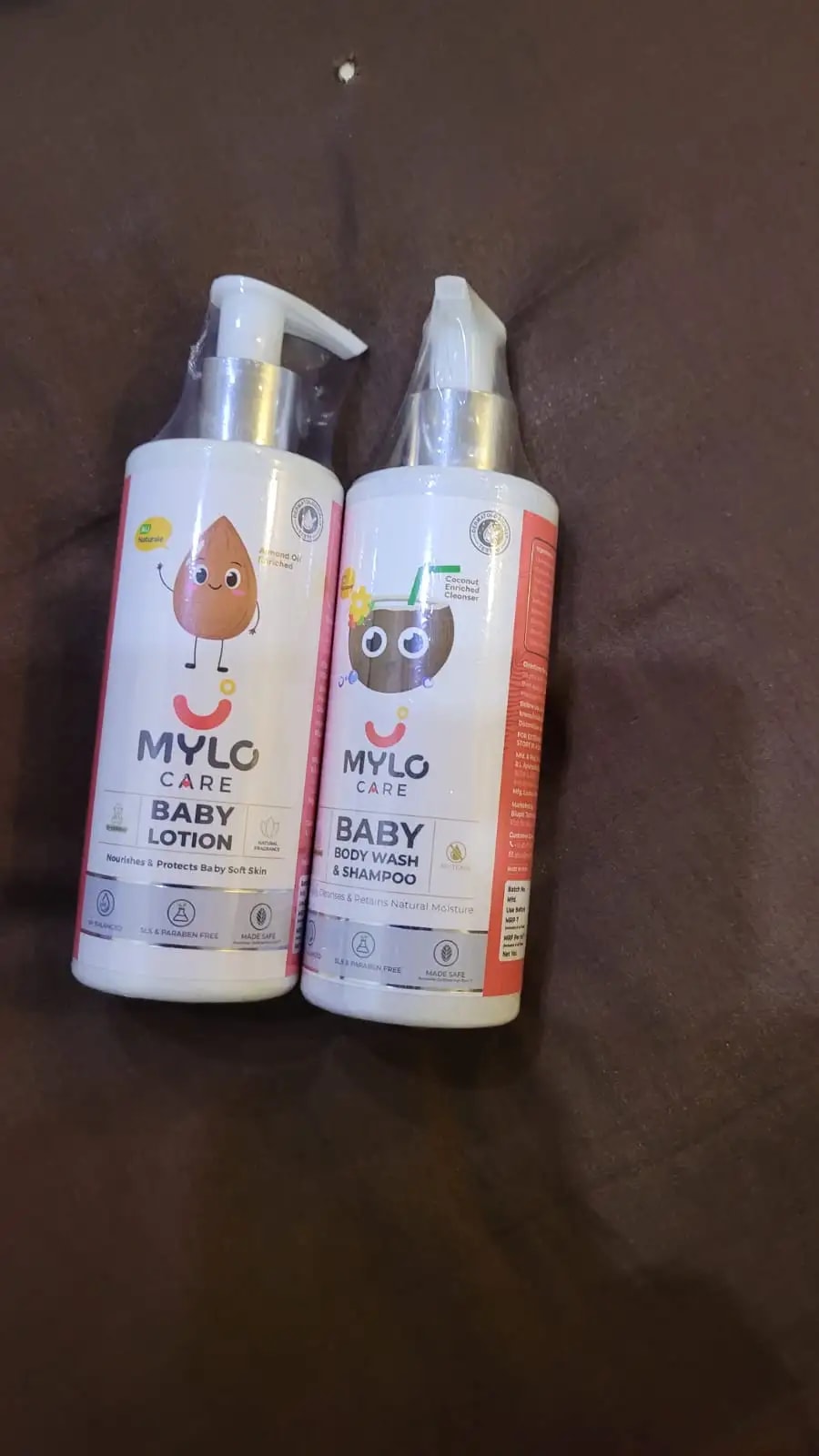 Baby Bath Essentials - Baby Body Wash & Shampoo (200 ml) and Mylo Care Baby Lotion (200 ml) | Tear Free Formulation | 24 Hours Moisturization