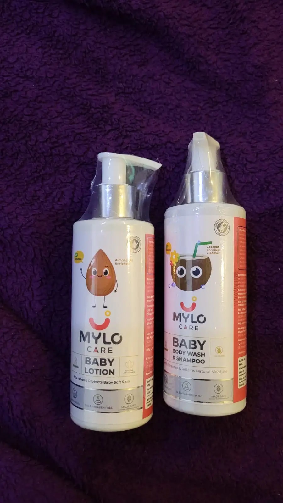 Baby Bath Essentials - Baby Body Wash & Shampoo (200 ml) and Mylo Care Baby Lotion (200 ml) | Tear Free Formulation | 24 Hours Moisturization