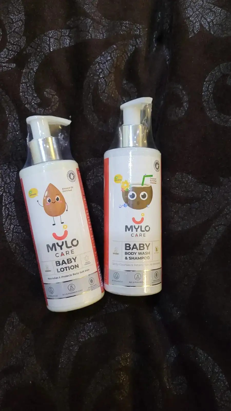 Baby Bath Essentials - Baby Body Wash & Shampoo (200 ml) and Mylo Care Baby Lotion (200 ml) | Tear Free Formulation | 24 Hours Moisturization