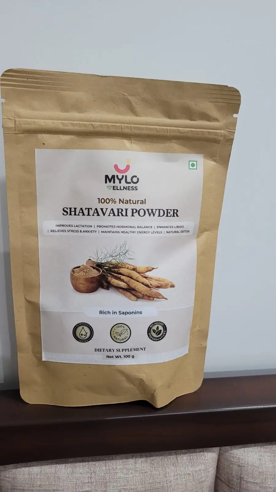 Mylo Care Shatavari Powder for Women | Improves Lactation | Promotes Hormonal Balance | Relieves Stress & Anxiety | Clinically Tested - 200 gm