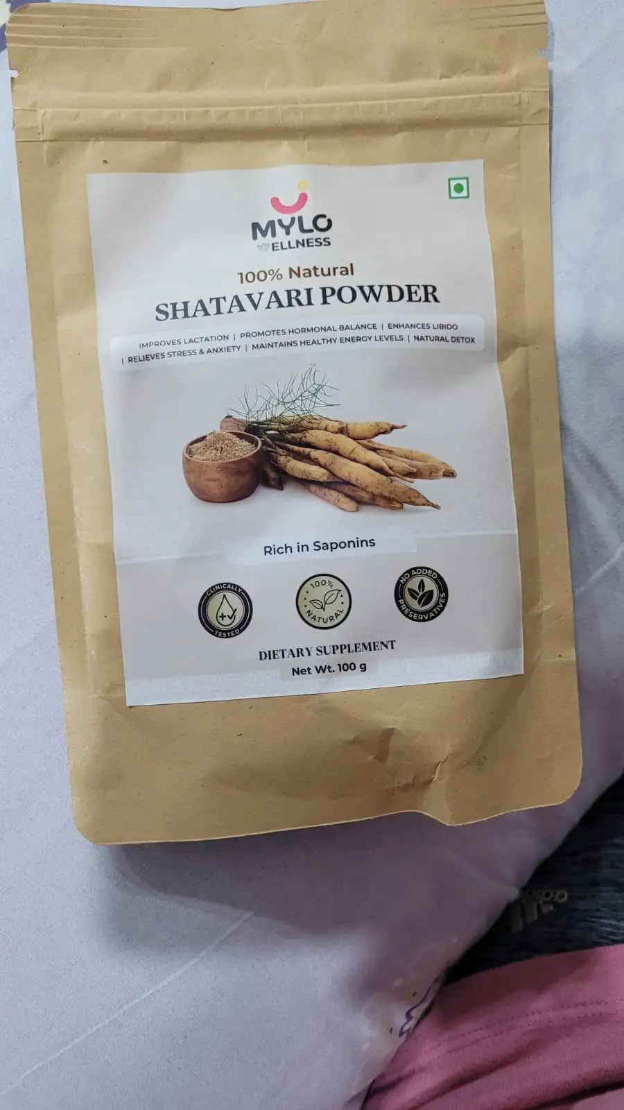 Mylo Care Shatavari Powder for Women | Improves Lactation | Promotes Hormonal Balance | Relieves Stress & Anxiety | Clinically Tested - 200 gm