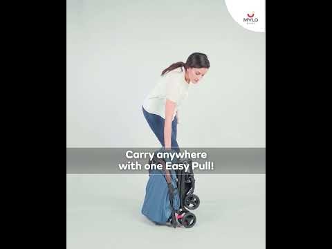 Riviera Ultra-Light Premium Baby Stroller for 0-3 Year | Baby Pram for Toddlers & Kids | 5 Point Safety Harness | Compact Design | Air Travel Friendly - Blue