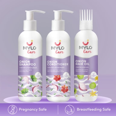 Pre & Post Pregnancy Hairfall Oil, Shampoo & Conditioner with Onion - 200 ml each