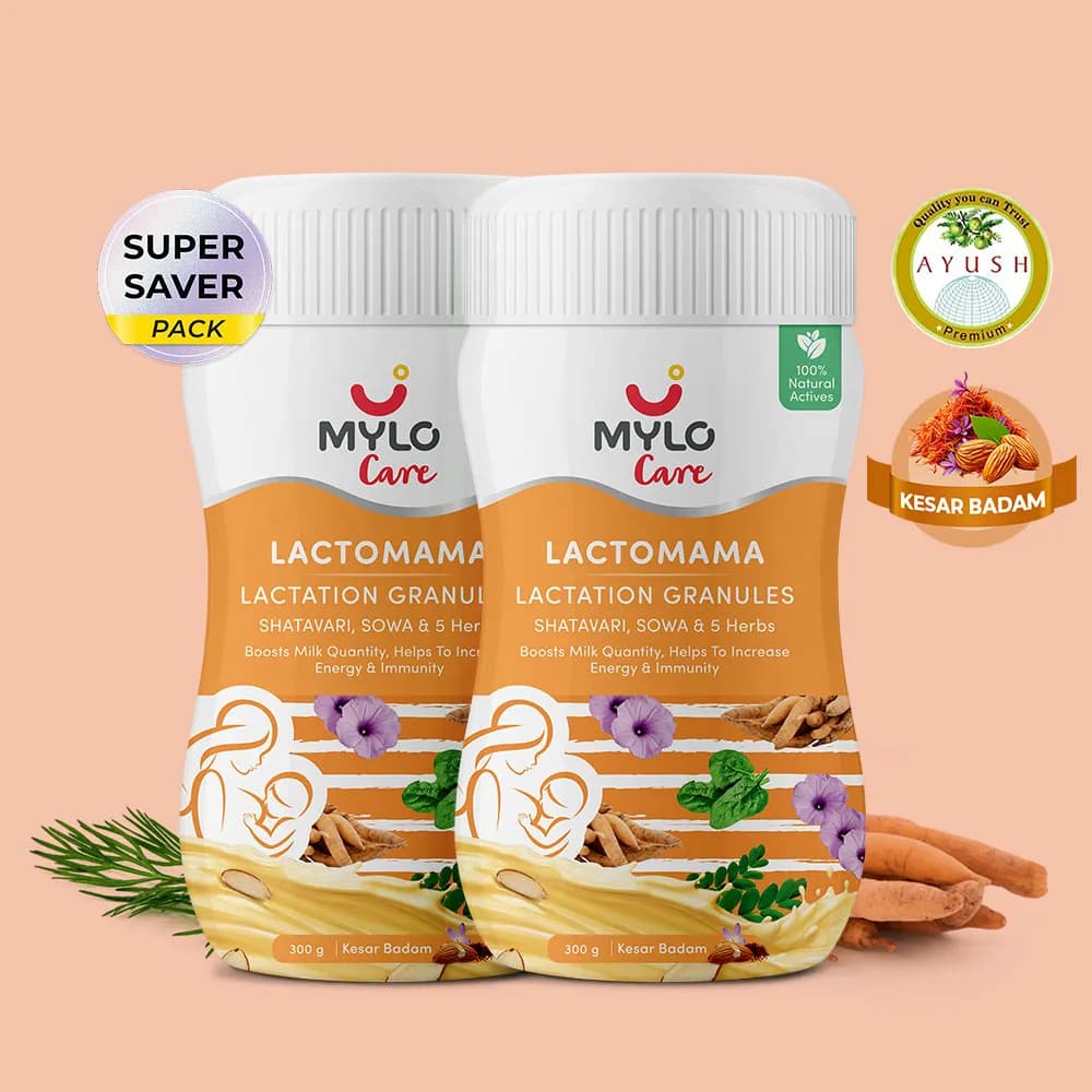Increase Breast Milk Supply with LactoMama ™ Lactation Granules - 300g - Pack of 2 | Kesar Badam