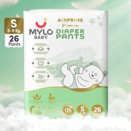 Mylo Airprime™ Premium Diaper Pants with Wetness Indicator - S(5-9 Kgs) - 26 Count