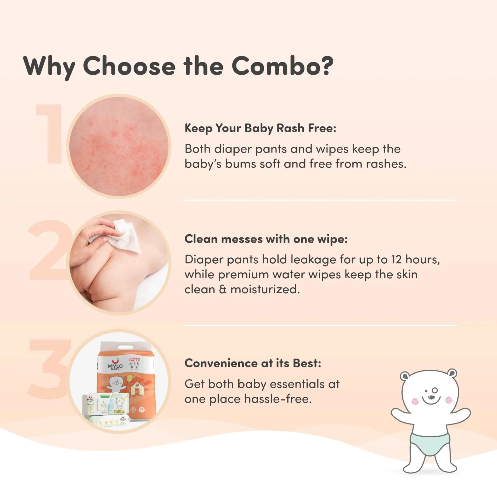 Baby Diaper Pants Extra Large (XL) Size 12-17 kgs (Jumbo Pack) + 99.5% Ultra Pure Water- Based Premium Wipes (Pack of 2)