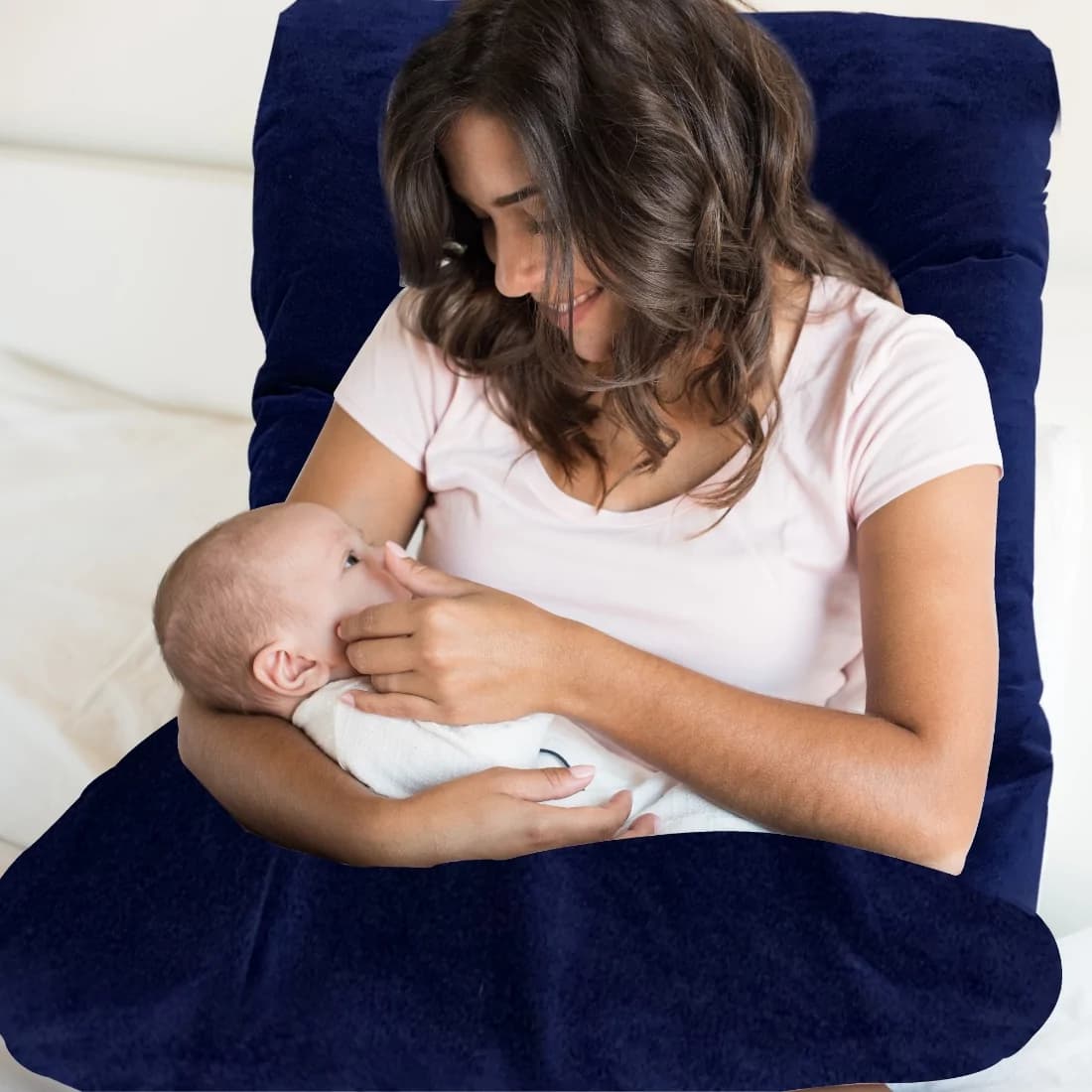 Premium Pregnancy & Maternity Support Pillow (Dual Tone - Navy & Dark Grey)