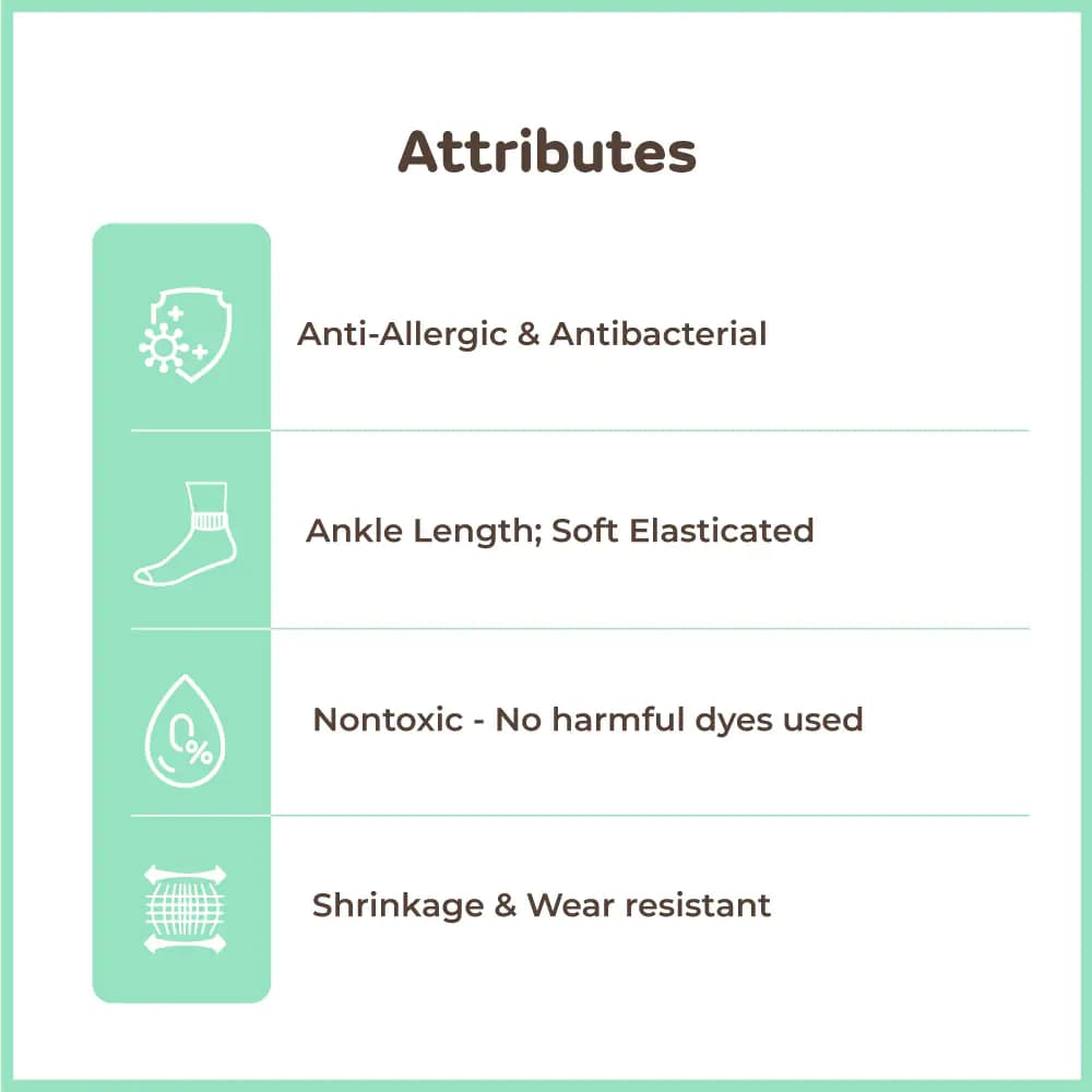 Baby Socks 0-6 Months | Elasticated & Antibacterial | Breathable, Shrinkable, Sweat & Wear Resistant | Unisex Dark Nights | Pack of 3