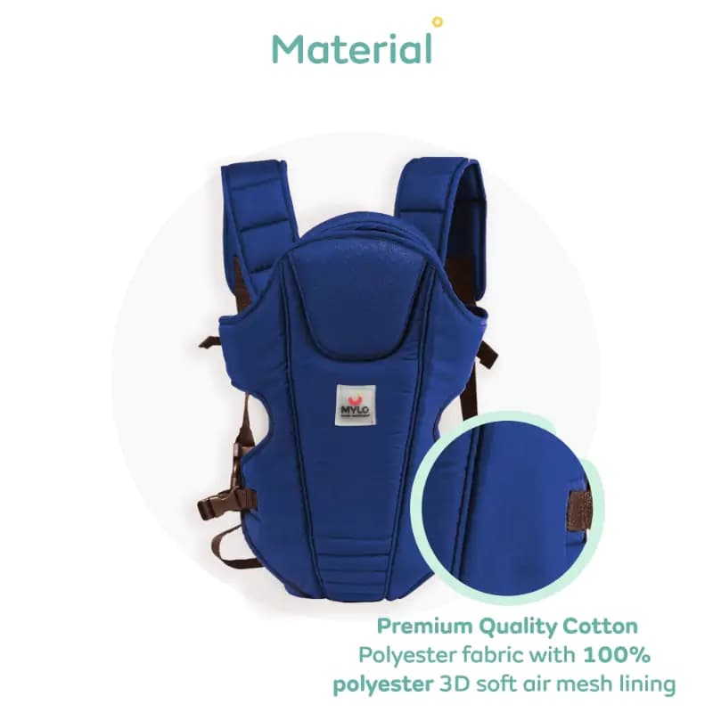 Baby Carrier Bag for 6 to 15 Months | 3 Carrying Positions | Adjustable & Durable Shoulder Straps | Soft Cushioning Near Headrest | Royal Blue
