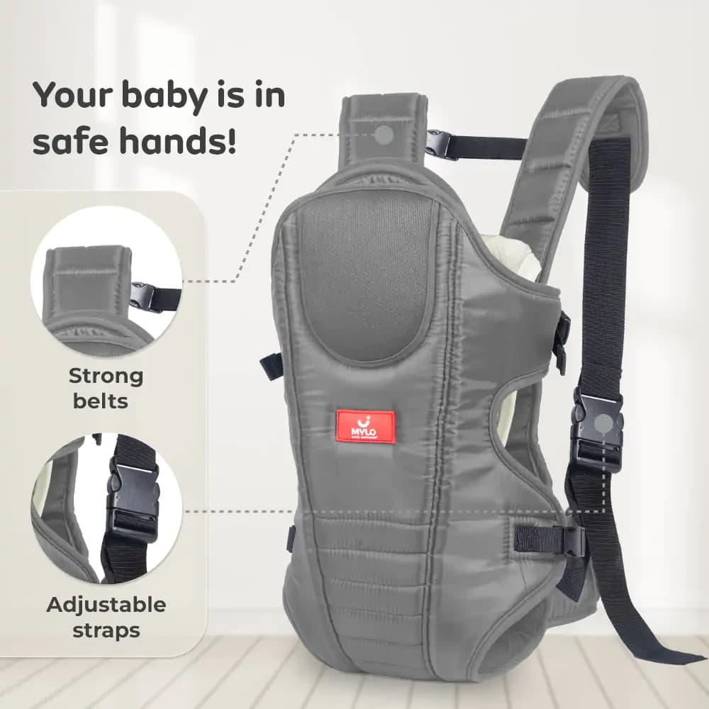 Premium 3 in 1 Comfortable & Adjustable Baby Carrier (6 - 15 Months) - Grey