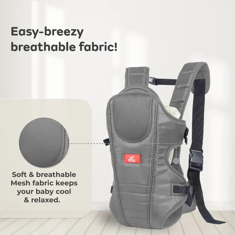 Premium 3 in 1 Comfortable & Adjustable Baby Carrier (6 - 15 Months) - Grey