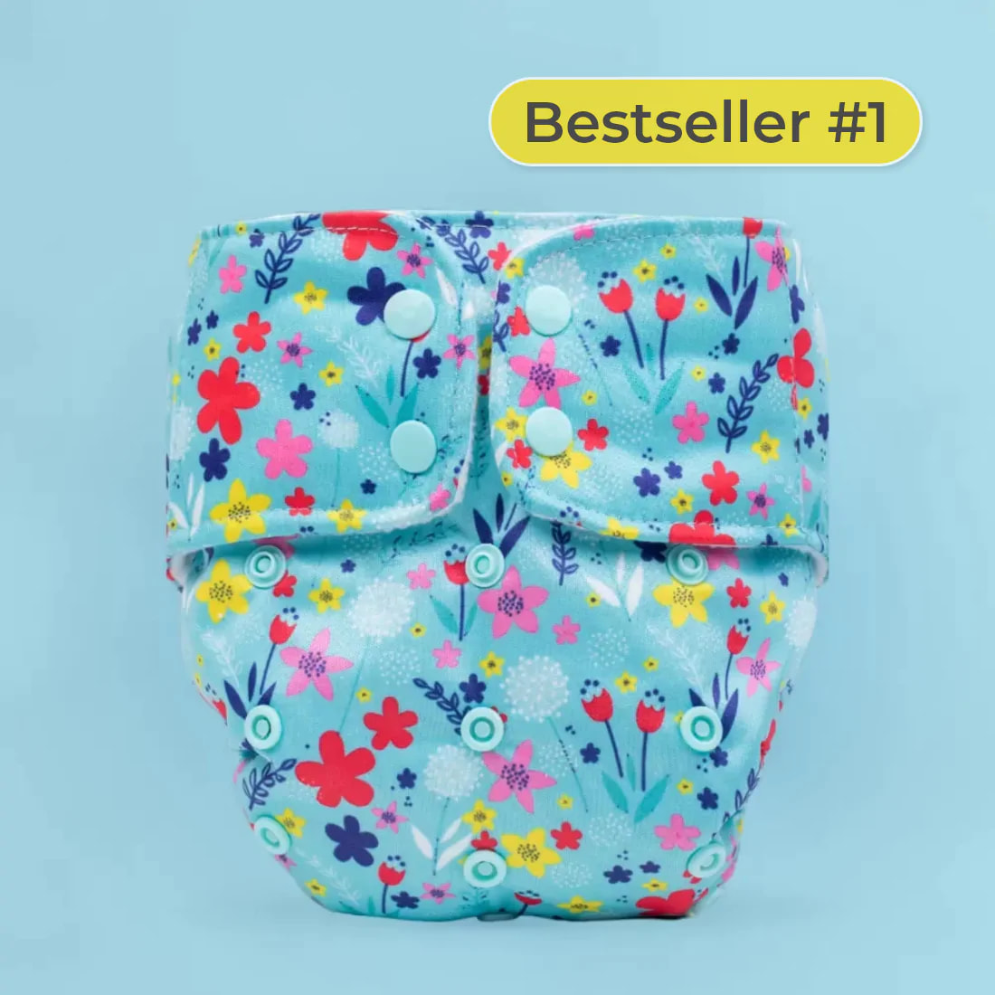 Adjustable & Reusable Cloth Diaper - Floral Spring Print - Pack of 1