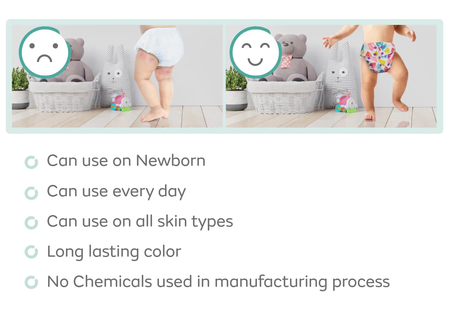 Adjustable Washable & Reusable Cloth Diaper With Dry Feel, Absorbent Insert Pad (3M-3Y) | Oeko-Tex Certified | Prevents Rashes - Rainbow, Floral Spring, Heart Doodles + Gentle Baby Wipes with Organic Coconut oil & Neem - Pack of 3  WHAT IS IT?