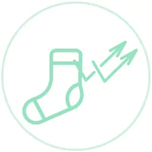 Orange small scoks Turn the socks inside-out