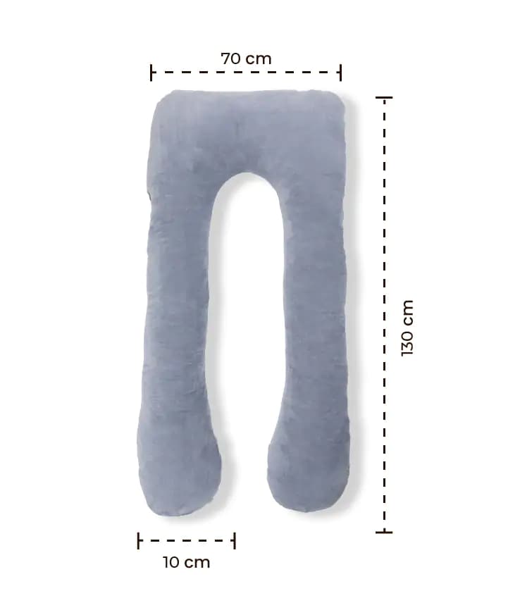 Pregnancy Pillow Steel Grey is in perfect size for all phases of your pregnancy