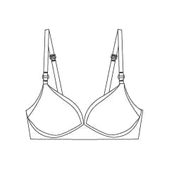 Maternity or nursing moulded spacer cup bra with free bra extender skin non wired and non padded