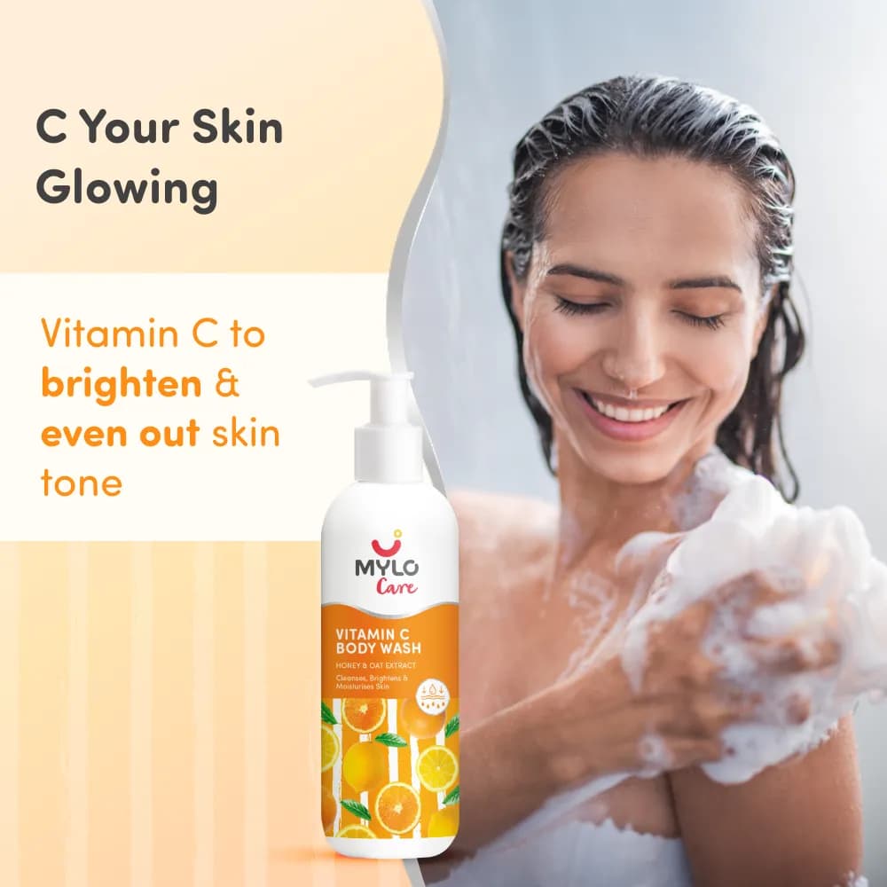 Vitamin C Body Wash |Deeply Cleanses & Moisturizes | Brightens & Nourishes Skin | Promotes Skin Repair | Provides Sun Protection  - 275 ml