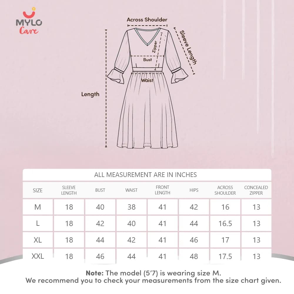 Maternity Dresses For Women with Both Side Zipper For Easy Feeding | Adjustable Belt for Growing Belly | Kaftan Dress | Shibori Print - Fuchsia | L