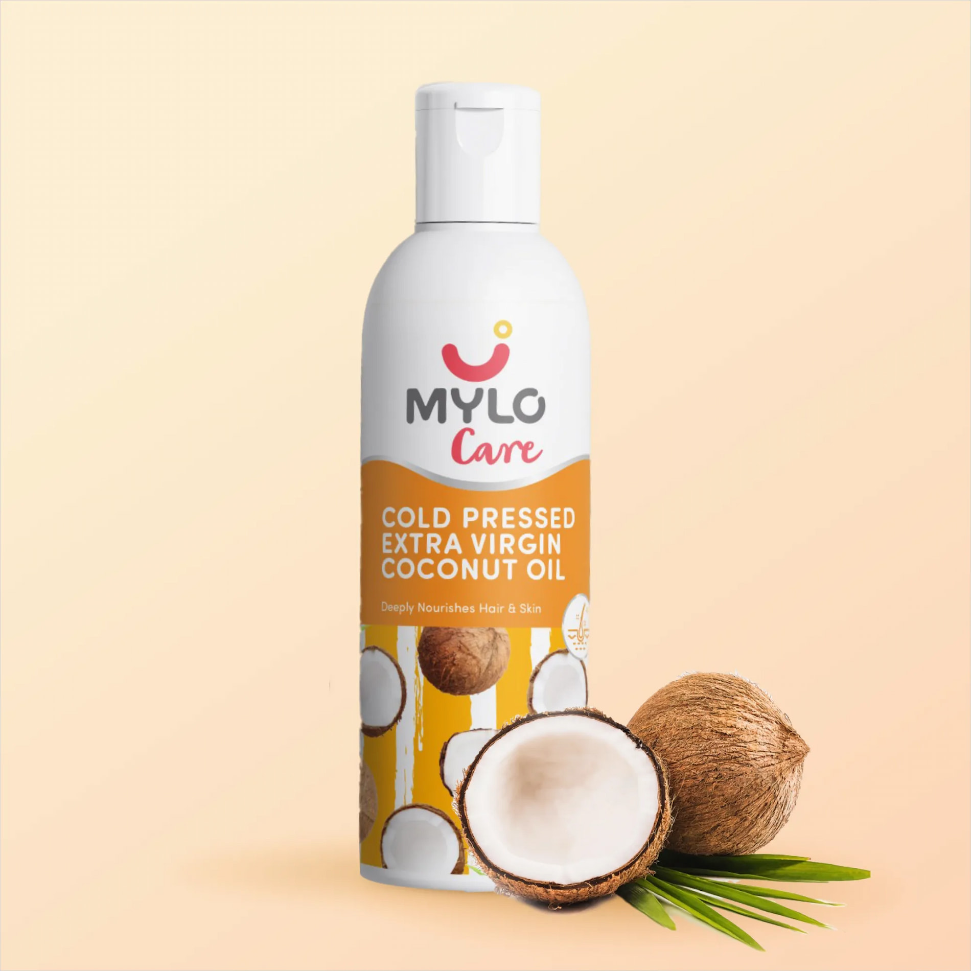 Cold Pressed Extra Virgin Coconut Oil for Skin & Hair - Nourishes Skin Deeply | Reduces Dandruff | Strengthens Hair | Soothes Baby's Rashes - 200 ml