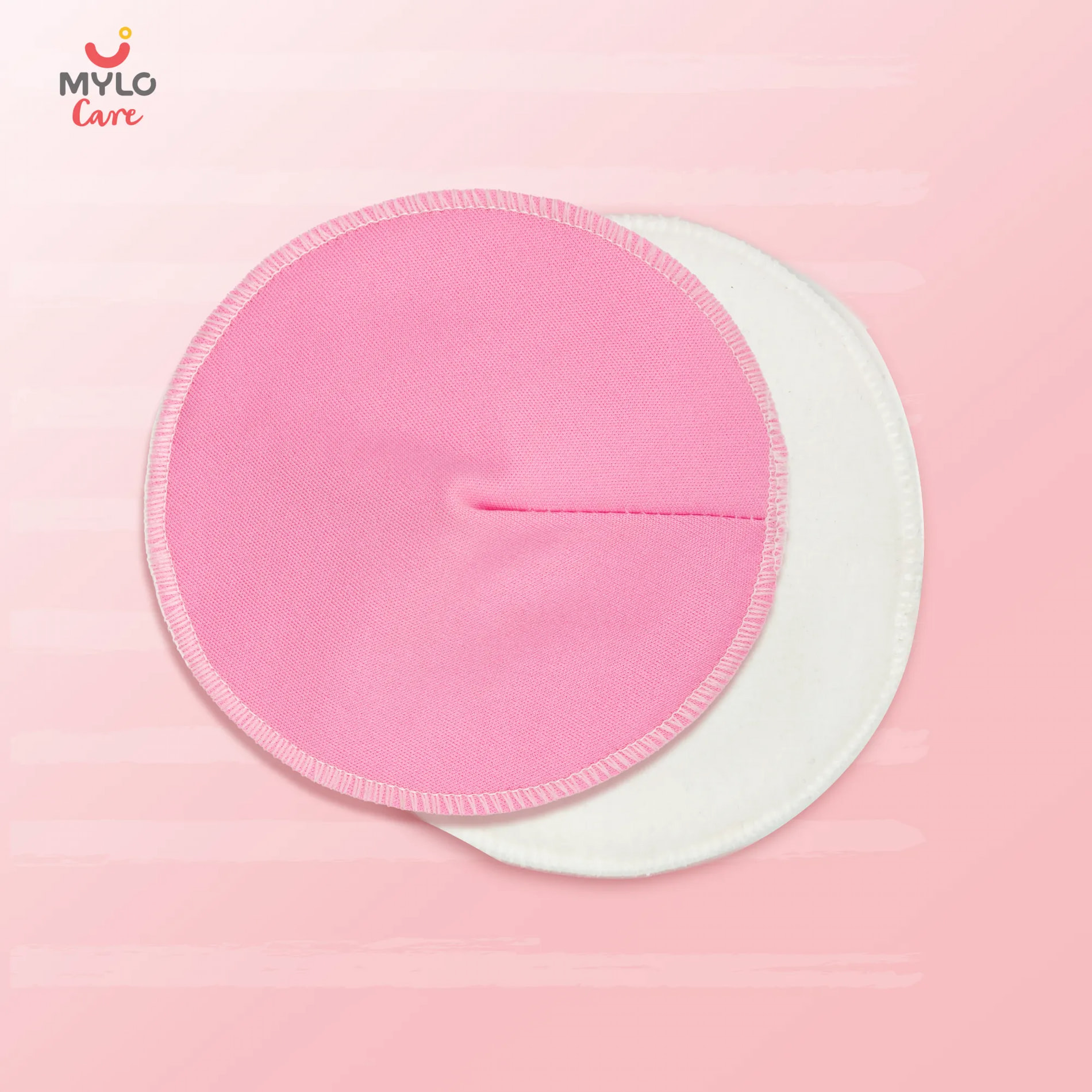 Reusable & Washable Breast Pads | Nursing Pads with Free Laundry Pouch | Leak-Proof | Comfort-Fit & Lightweight | Baby Pink 1 Pair