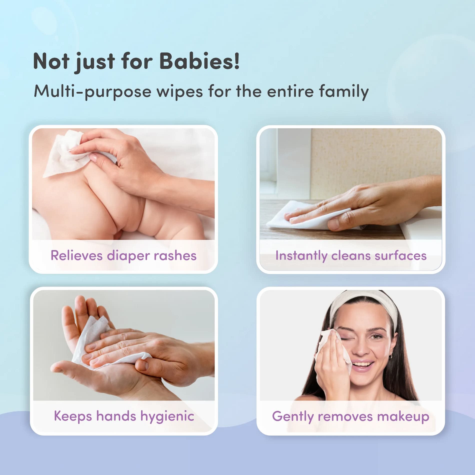 Gentle Baby Wipes With Lid  (Pack of 2)  + Mosquito Patches (Pack of 24)