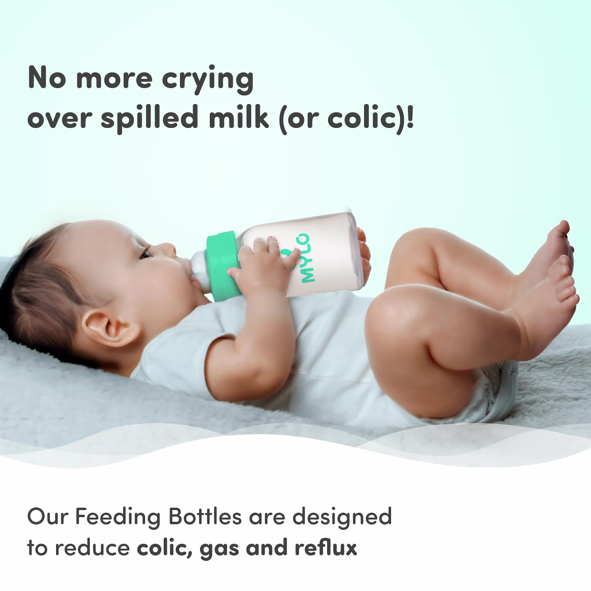2-in-1 Baby Feeding Bottle | BPA Free with Anti-Colic Nipple | Easy Flow Neck Design - Green & Orange 125ml & 250ml