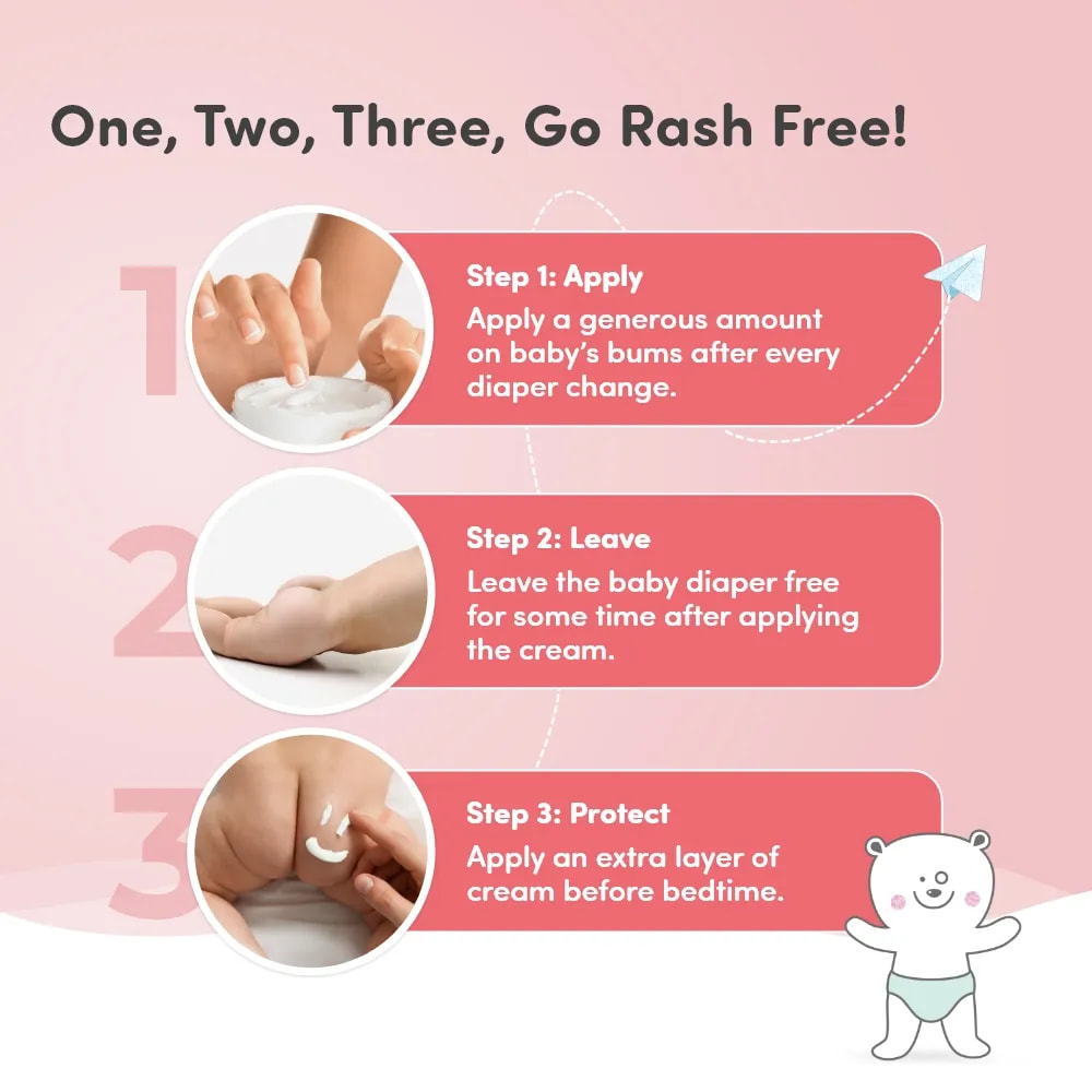 Baby Rash Diaper Cream | Made Safe Certified | Heals rashes & irritation| Soothes skin inflammation | Can be used daily | Safe for Newborn - 50gm