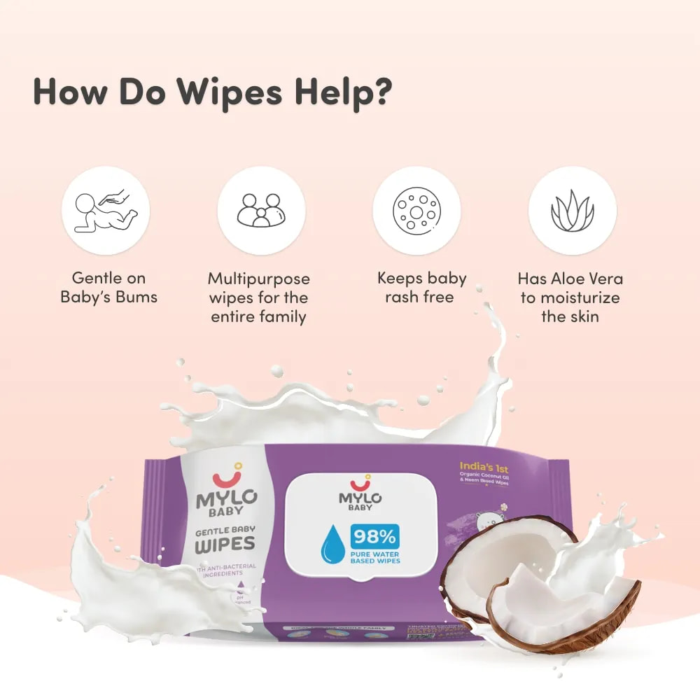 Monthly Diapering Super Saver Combo - Baby Diaper Pants Extra Large (XL) - (56 count) + Baby Wipes (Pack of 2)