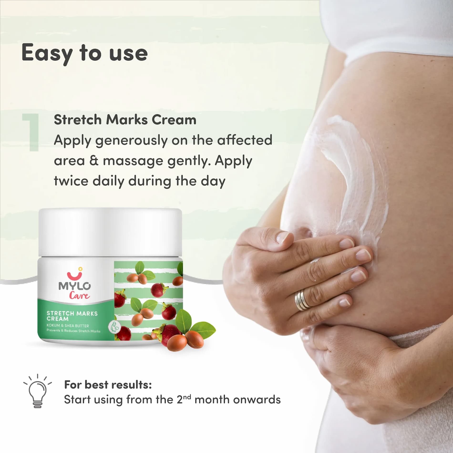 Pregnancy Wellness Super Saver Combo - Stretch Marks Cream for Women 100g + Long Grain Pure Saffron for Pregnant Women (Kesar) - 2g